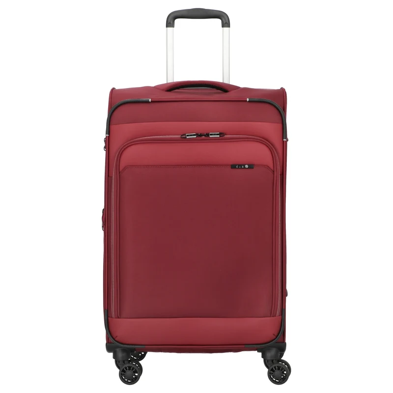 D&N Travel Line 9504 - 4-Rollen-Trolley M 67 cm erw. (dark red)