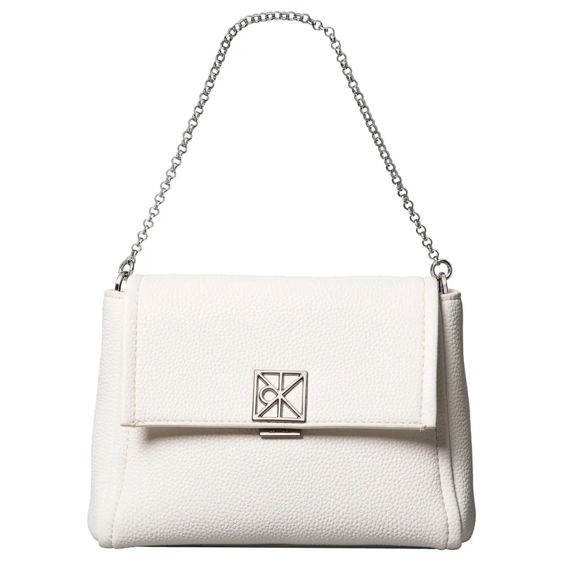 Calvin Klein Emblem Pebb - Umhängetasche (white alyssum)