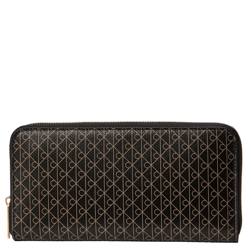 Calvin Klein Emblem AOP Long Zip - Geldbörse 4cc 19 cm (black aop)