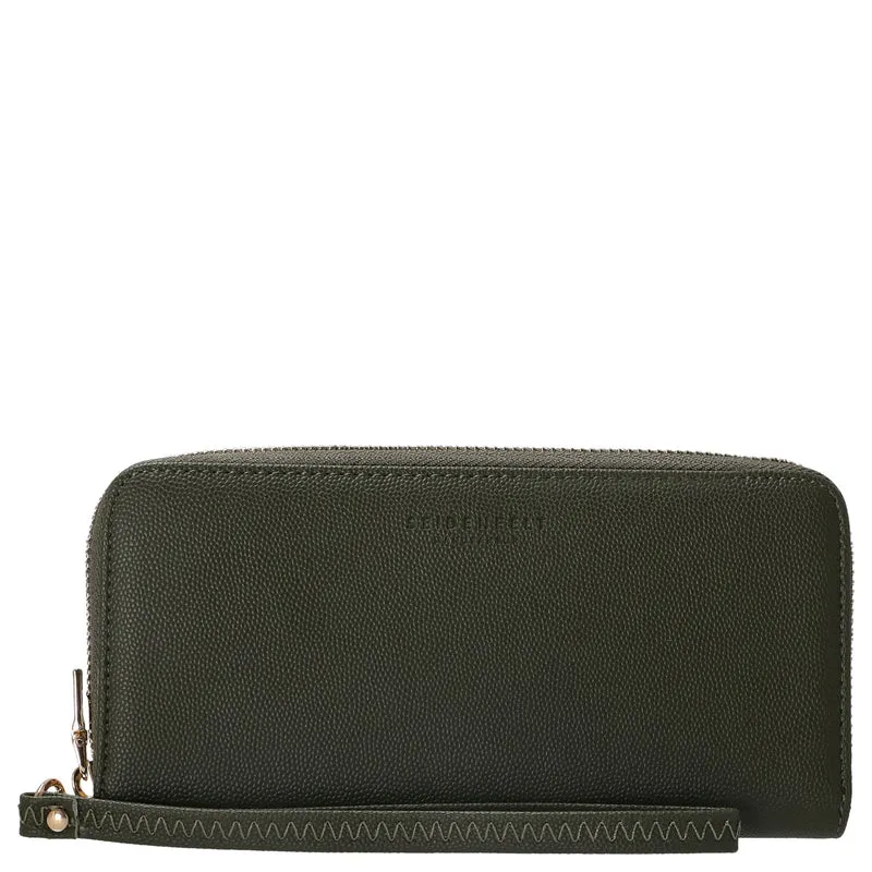 Seidenfelt Smilla - Damen- Geldbörse 19 cm (olive)