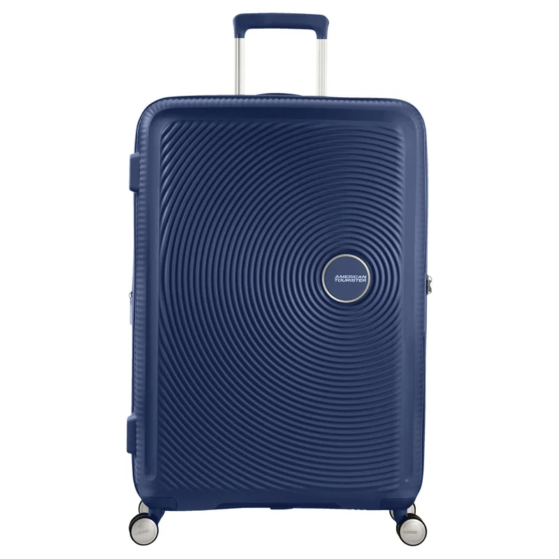 American Tourister Soundbox - 4-Rollen-Trolley 77 cm erw. (blau)