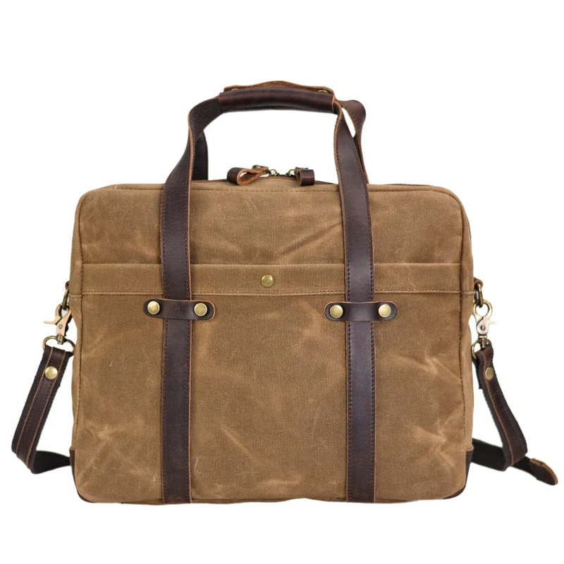 Waxed Canvas Briefcase | ANCHORAGE