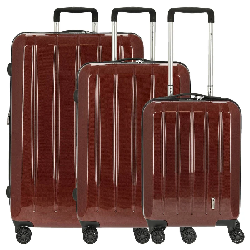 CHECK.IN London 2.0 Trolley-Set 3tlg. (carbon rot)