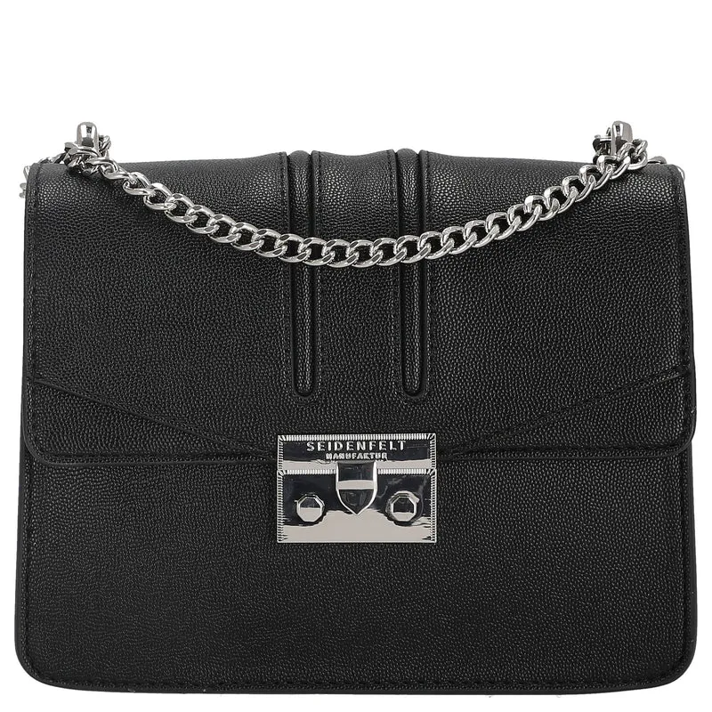 Seidenfelt Roros - Schultertasche 21 cm (black/silver)