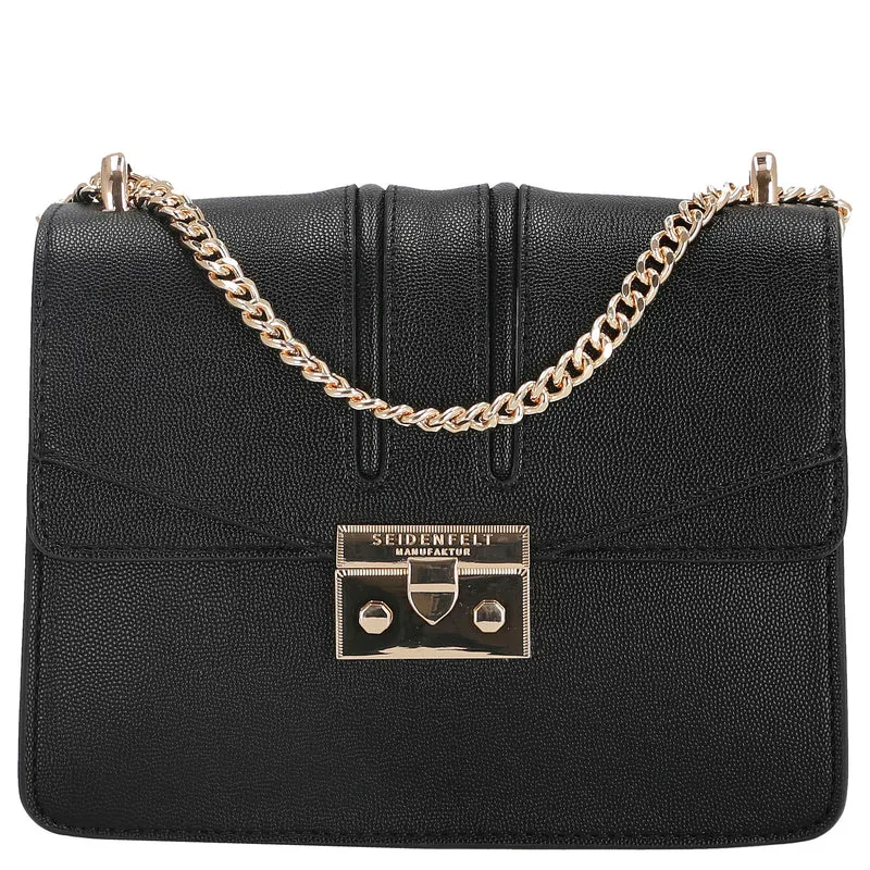 Seidenfelt Roros - Schultertasche 21 cm (black/gold)