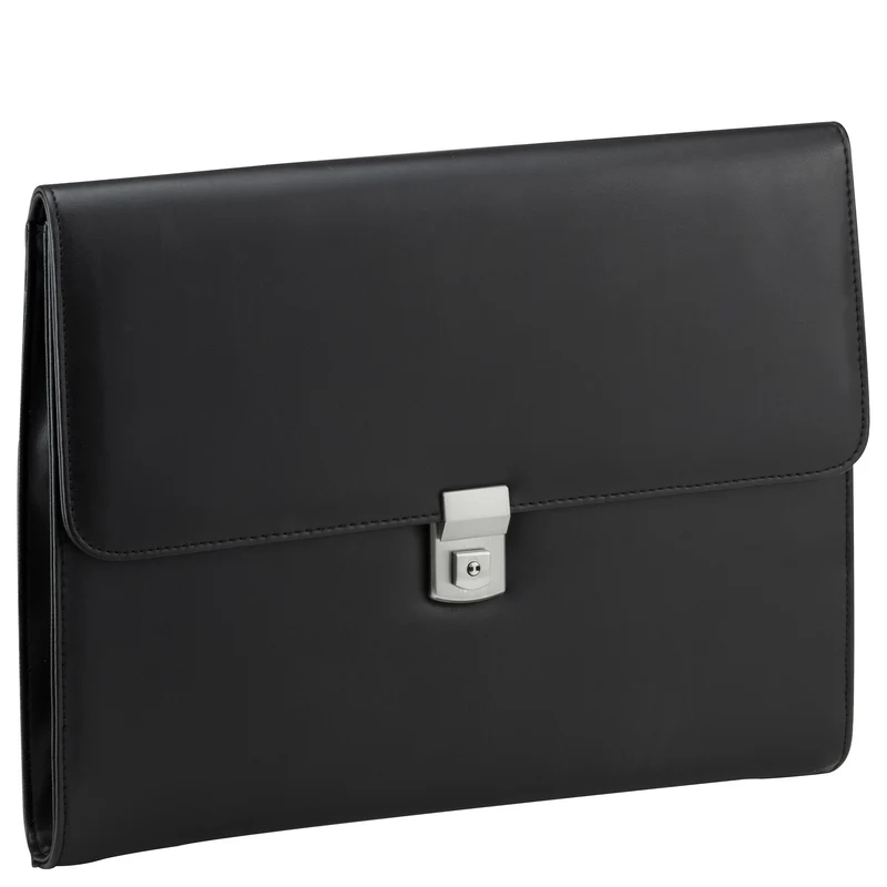 D&N Easy Business Konferenzmappe feingenarbtes PU mit Organizer 36 cm (schwarz)
