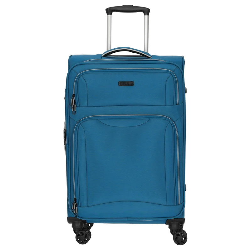 D&N Travel Line 9204 - 4-Rollen-Trolley M 66 cm erw. (blau)