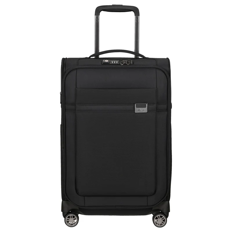 Samsonite Airea - 4-Rollen-Kabinentrolley 55 cm erw. (black)
