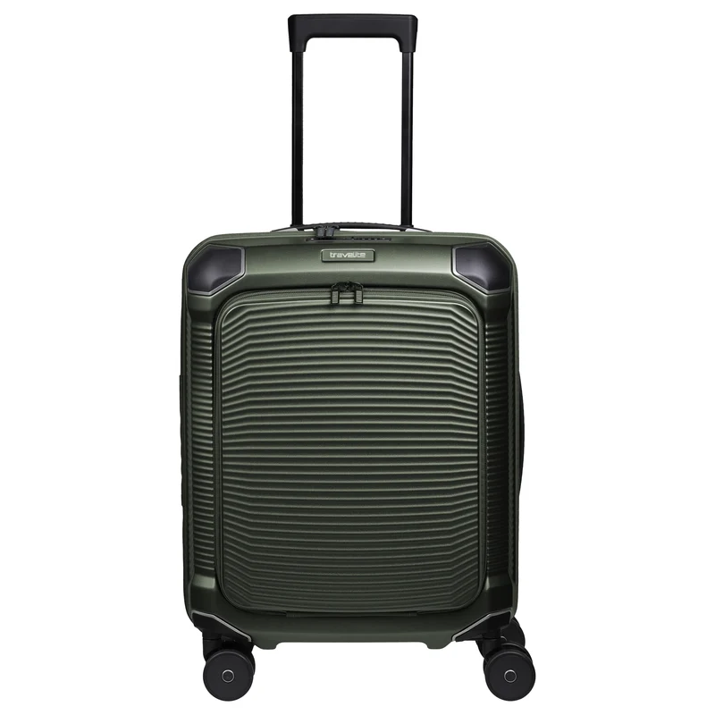 Travelite Millennium - 4-Rollen-Kabinentrolley mit Vortasche S 55 cm (pine green)