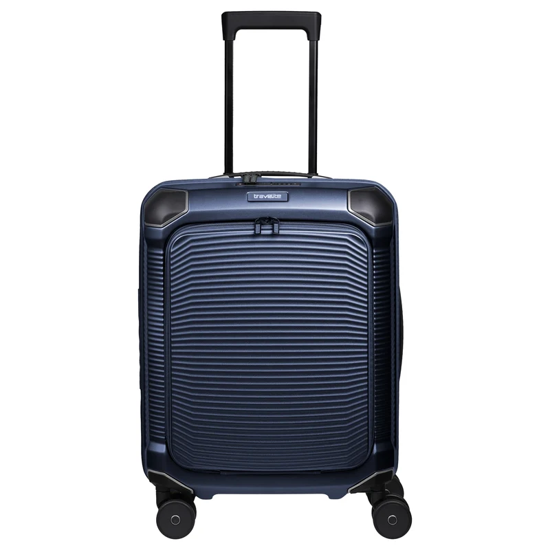 Travelite Millennium - 4-Rollen-Kabinentrolley mit Vortasche S 55 cm (navy)