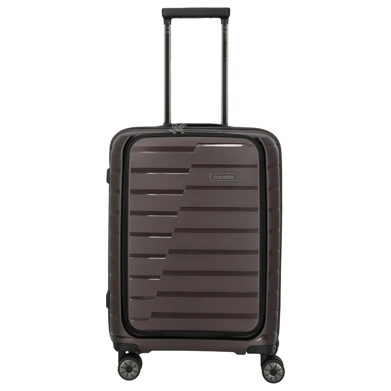 Travelite Air Base - 4-Rollen-Kabinentrolley mit Vortasche S 55 cm (coffee)