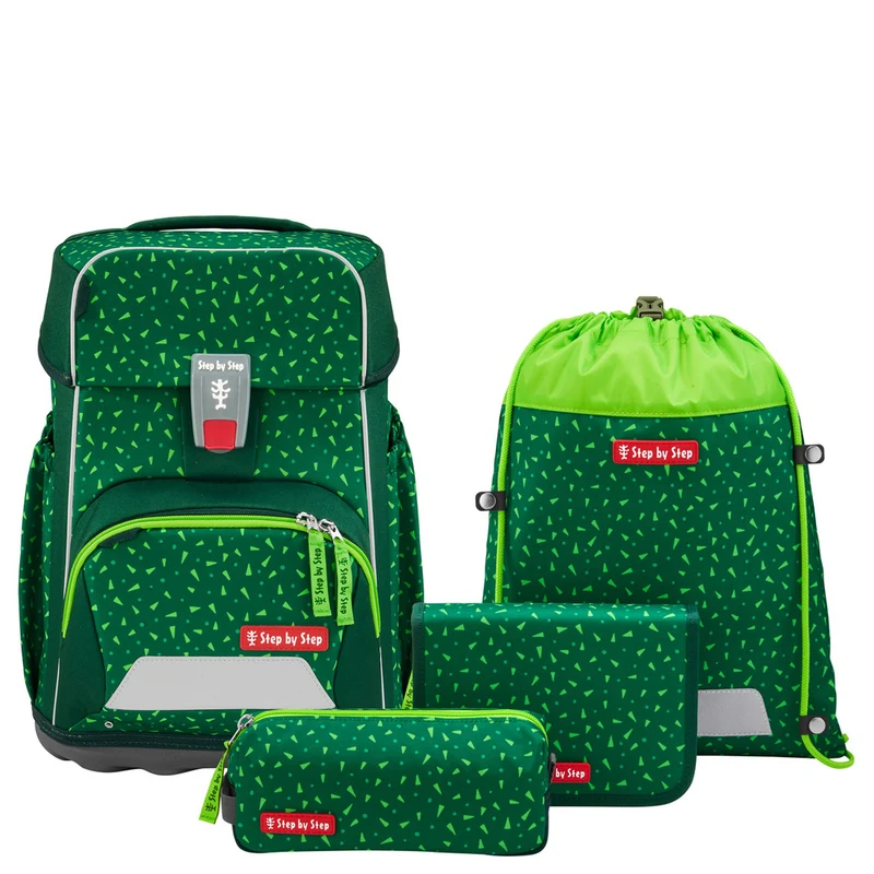 Step by Step Basis - Schulranzen Set 4tlg. (Green Grafics)