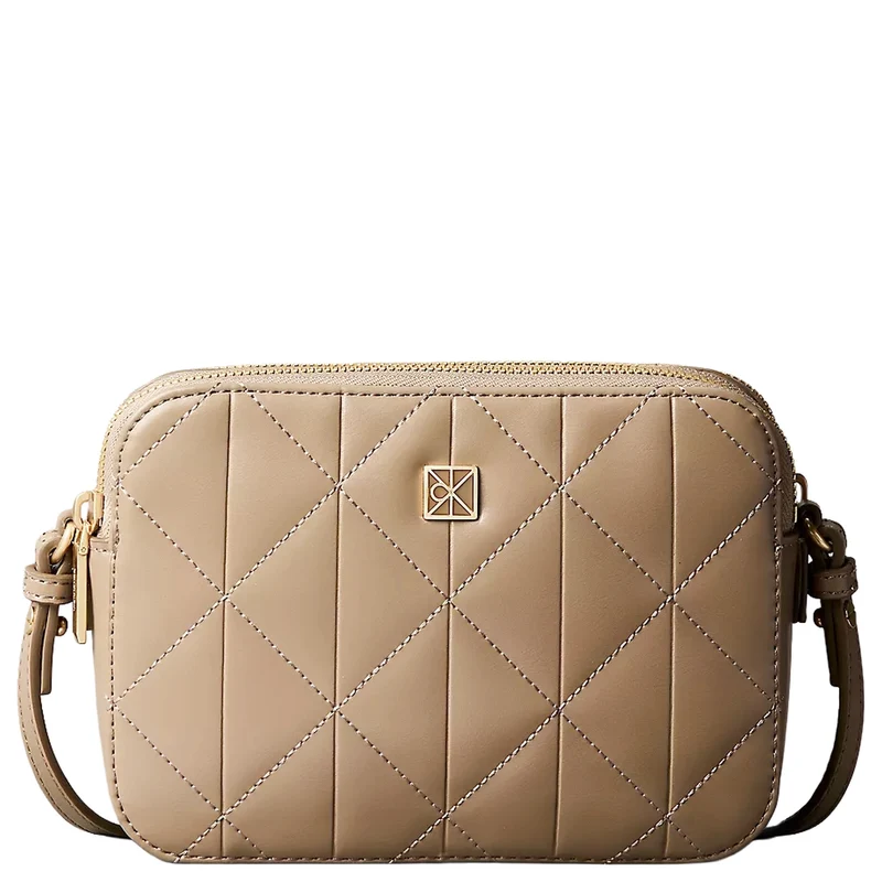 Calvin Klein Quilted Emblem - Umhängetasche 18 cm (desert taupe)