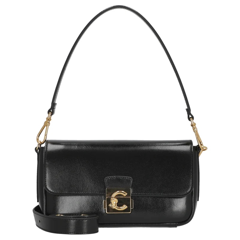 Coccinelle C-Me Lock Shiny Medium - Schultertasche 24 cm (noir)