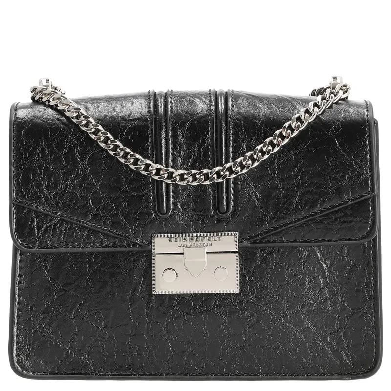 Seidenfelt Roros - Schultertasche 21 cm (glossy black)
