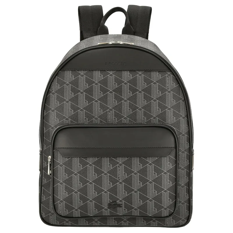 Lacoste The Blend - Rucksack aus Canvas 40 cm (allover monogram black)