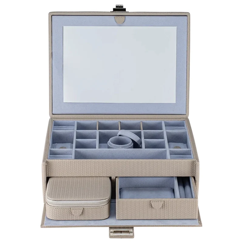 Windrose Corbello - Schmuckkoffer L 28 cm (taupe)