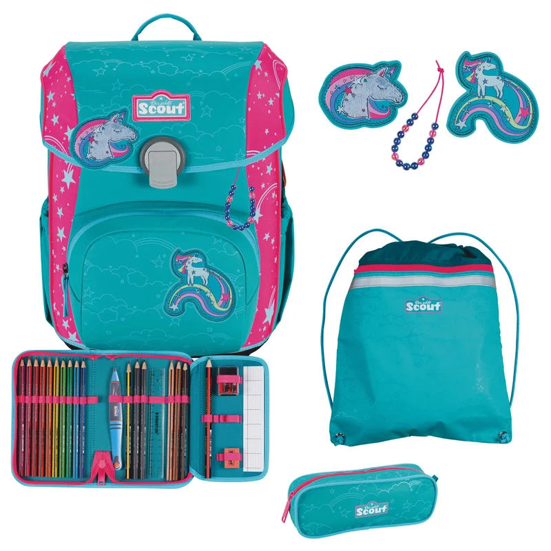 Scout Neo DIN Exklusiv Superflash Extreme - Schulranzen Set 4tlg. (Unicorn)