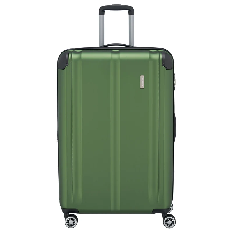 Travelite City - 4-Rollen-Trolley erw. L 77 cm (grün)