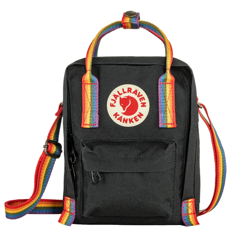 Fjällräven Kanken Rainbow Sling - Umhängetasche 20 cm (black-rainbow pattern)