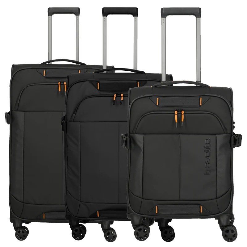 Travelite Briize - 4-Rollen Trolley Set 3tlg. S/M erw./L erw. (schwarz)
