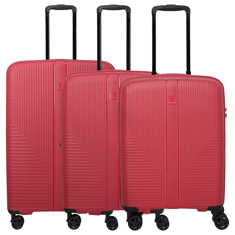 Travelite Air Stripe - 4-Rollen-Trolley Set 3 tlg. (red)