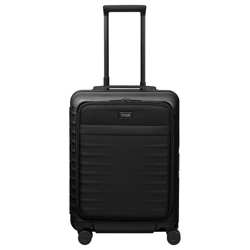 TITAN OVERSEAS - 4-Rollen-Kabinentrolley S 55/23cm mit Vortasche (nightshade black, 55 cm)