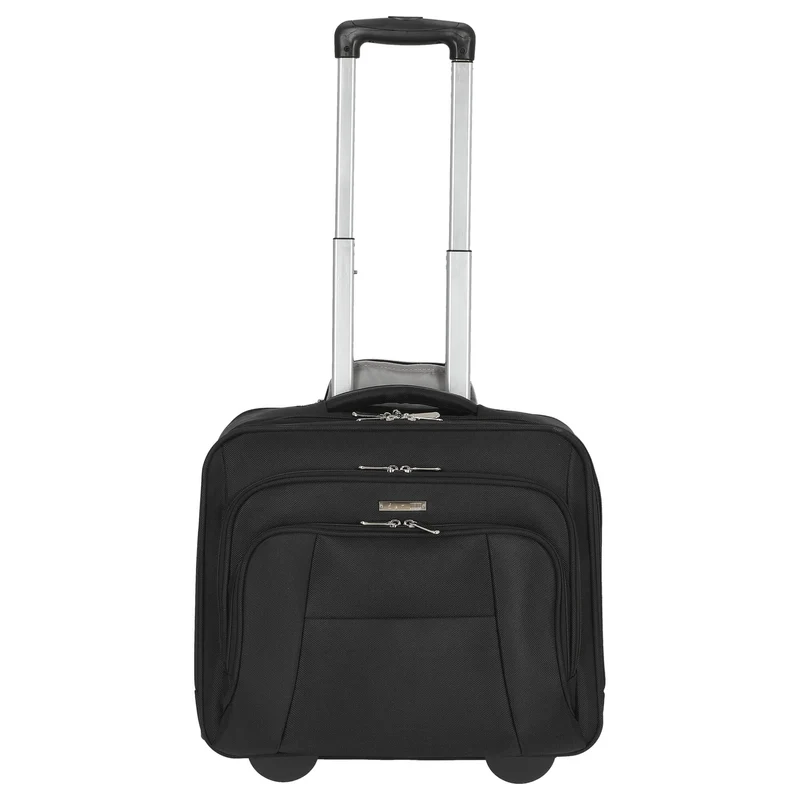 D&N Business - 2-Rollen Businesstrolley 43 cm Polyester (schwarz)