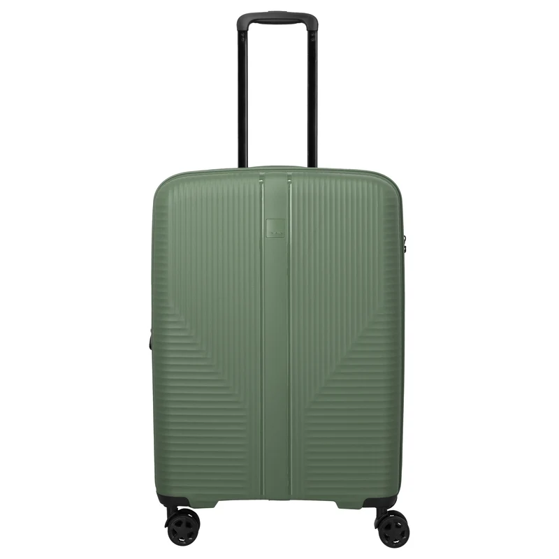 Travelite Air Stripe - 4-Rollen-Trolley 66 cm erw. (green)