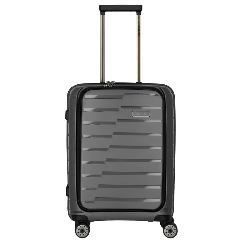 Travelite Air Base - 4-Rollen-Kabinentrolley mit Vortasche S 55 cm (anthracite)