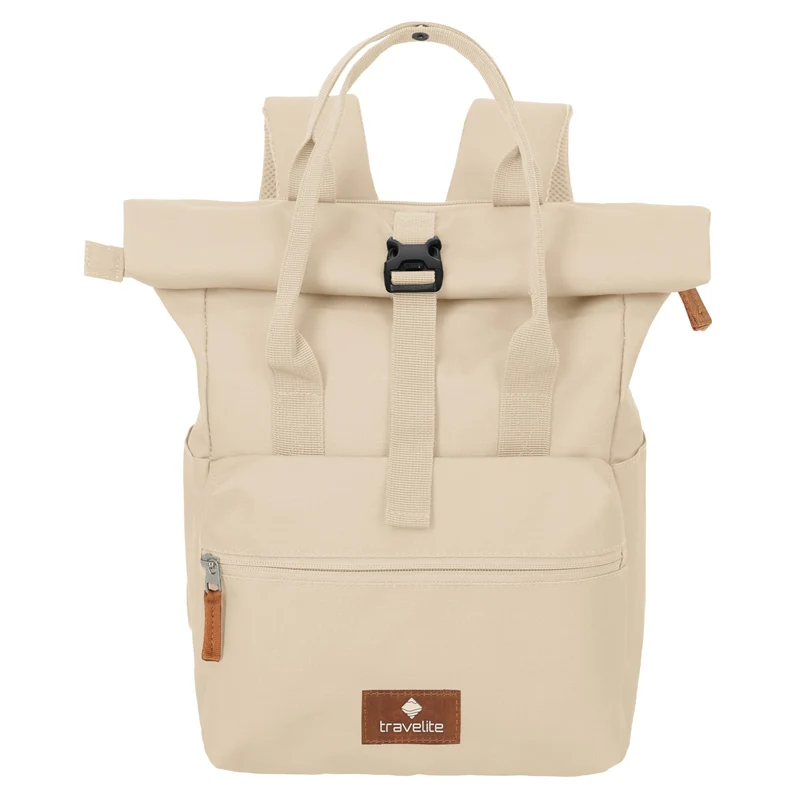 Travelite Basics Short Handle - Rolltop Rucksack 46 cm erw. (off-white)