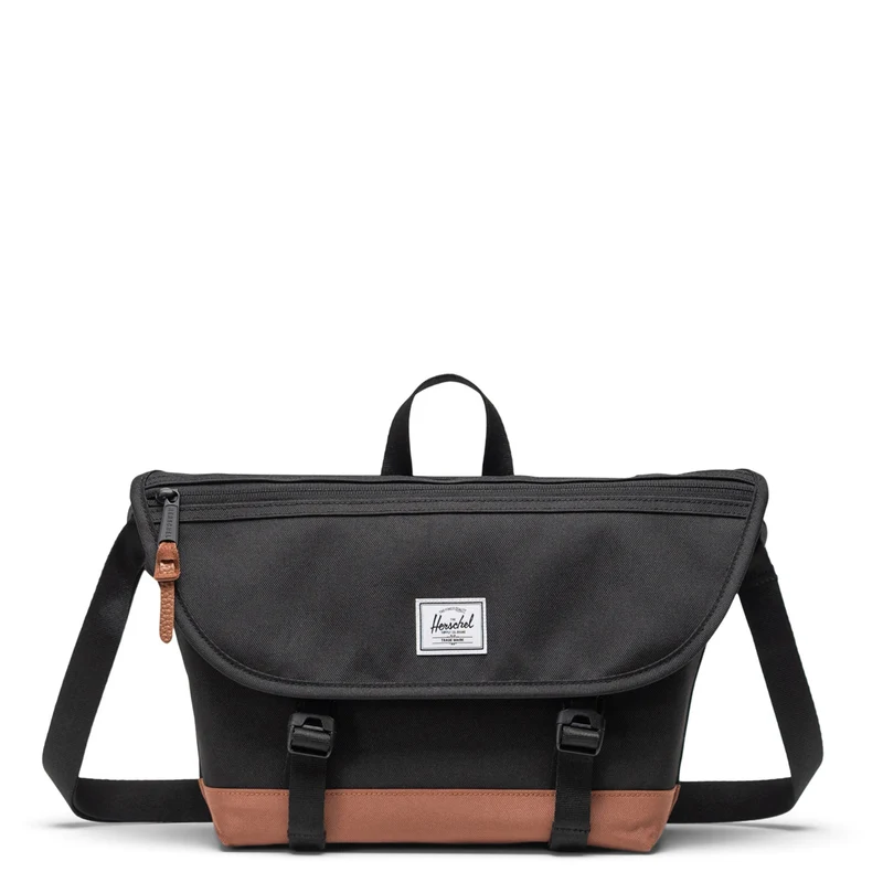 Herschel Cove Messenger - Umhängetasche S 36 cm (black/saddle brown)