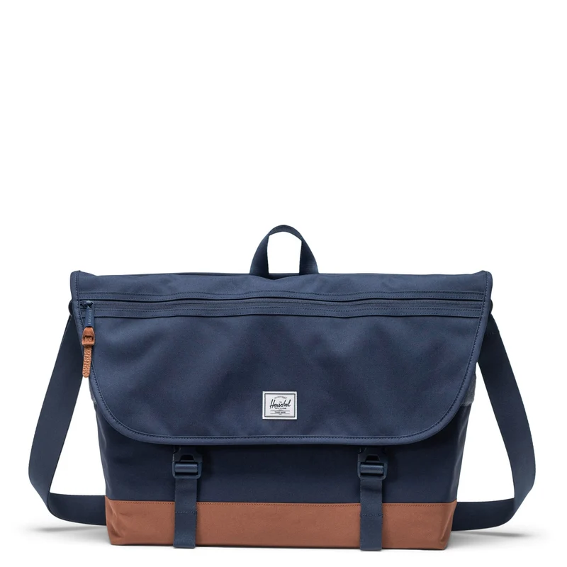Herschel Cove Messenger - Umhängetasche 16" 50 cm (navy/saddle brown)