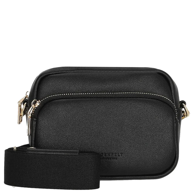 Seidenfelt Heby - Schultertasche 18 cm (black/gold)