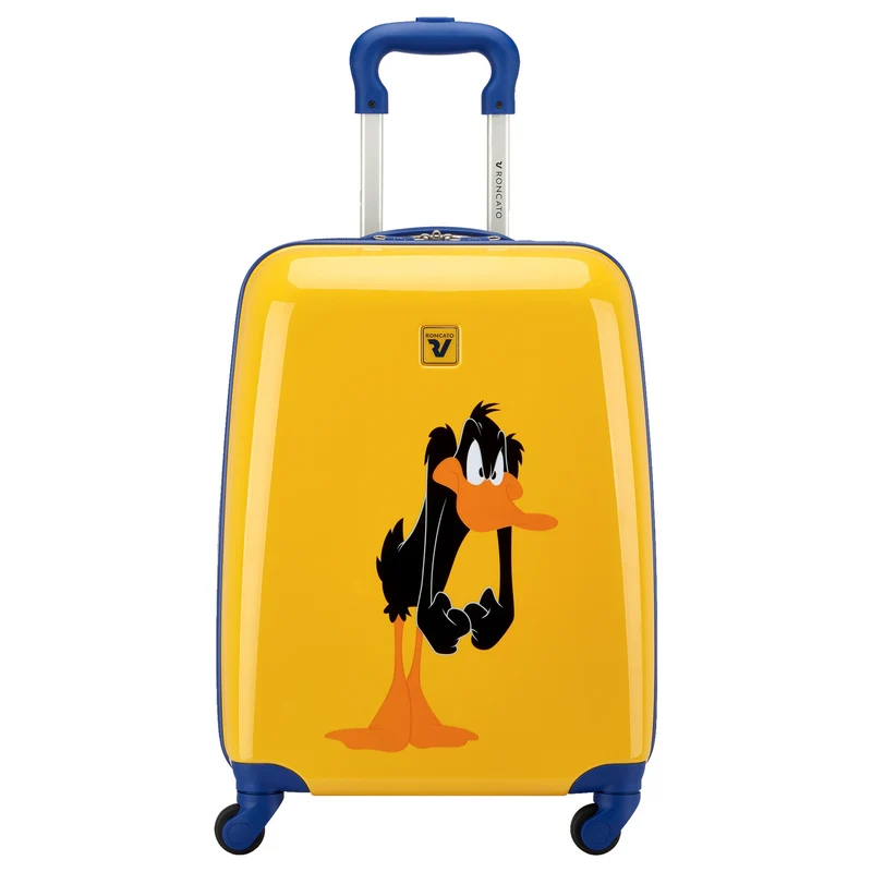 Roncato Looney Tunes Kids - 4-Rollen-Kindertrolley 50 cm (Daffy Duck Papaya)