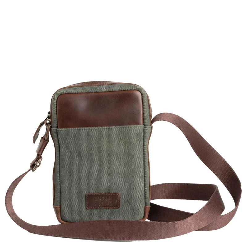 Buckle & Seam Runner Canvas - Umhängetasche 15 cm (grün)