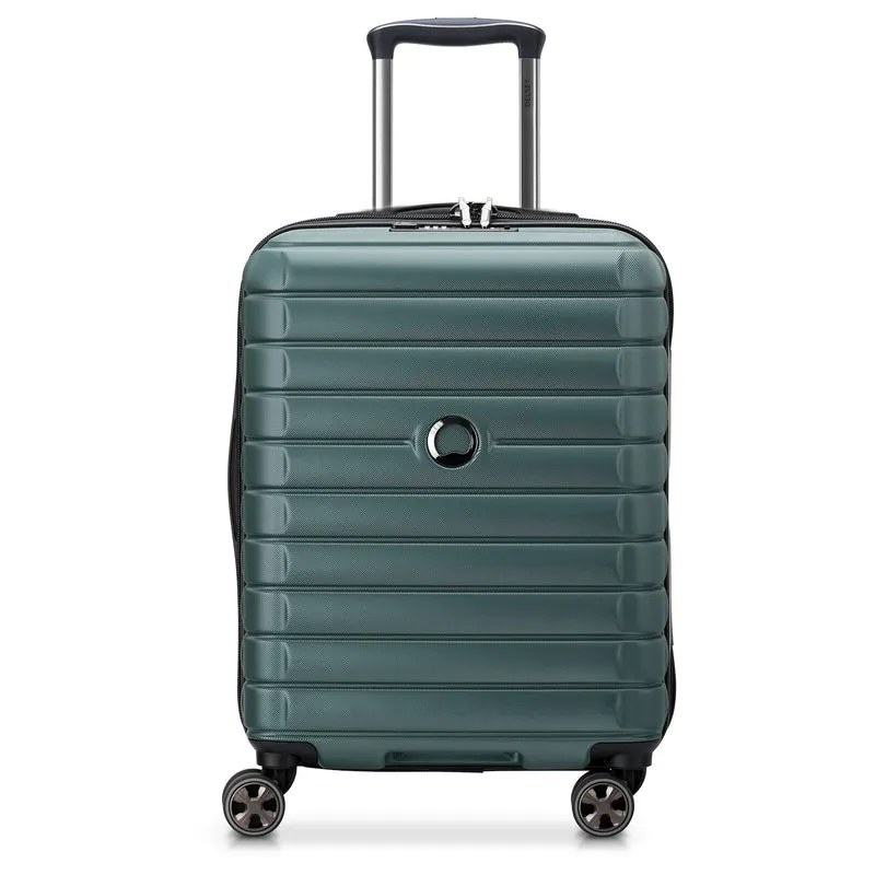 Delsey Paris Shadow 5.0 - 4-Rollen-Kabinentrolley Slim Line USB 55 cm (grün)