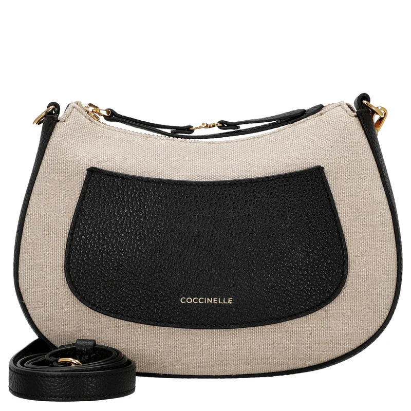 Coccinelle C-Easy Canvas - Umhängetasche 22 cm (natural/noir)