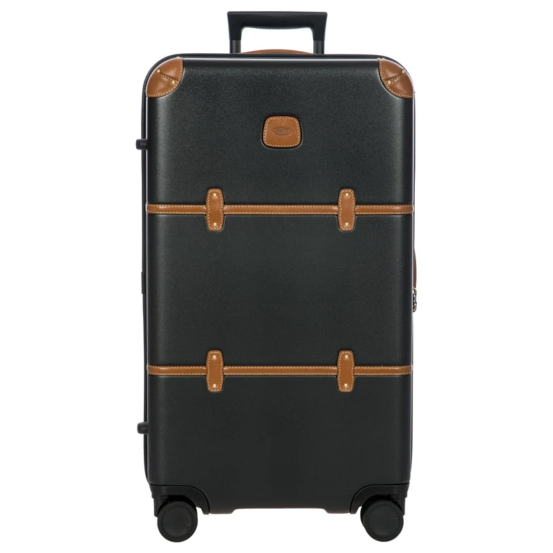 Brics Bellagio Trunk - 4-Rollen-Trolley 74 cm recycelt (black/tan)