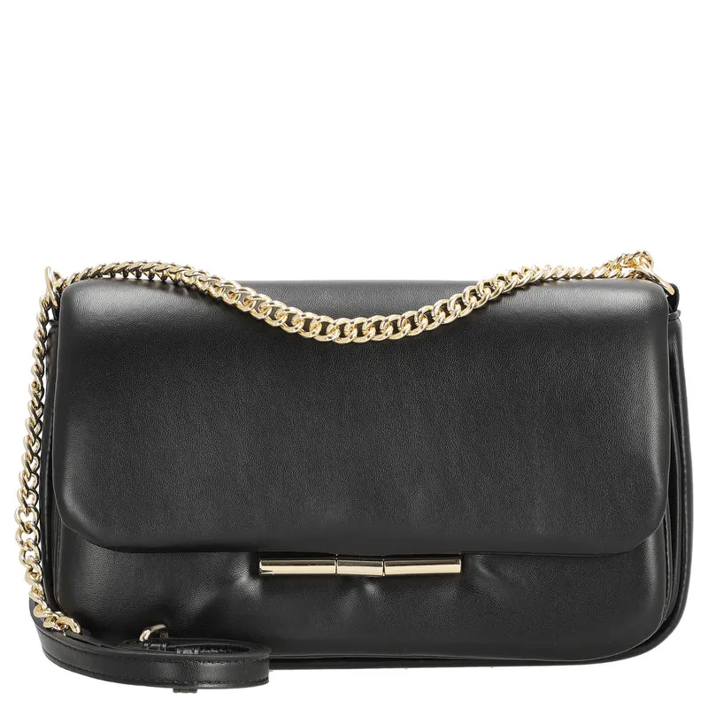 Seidenfelt Lesja - Umhängetasche 27 cm (black/gold)