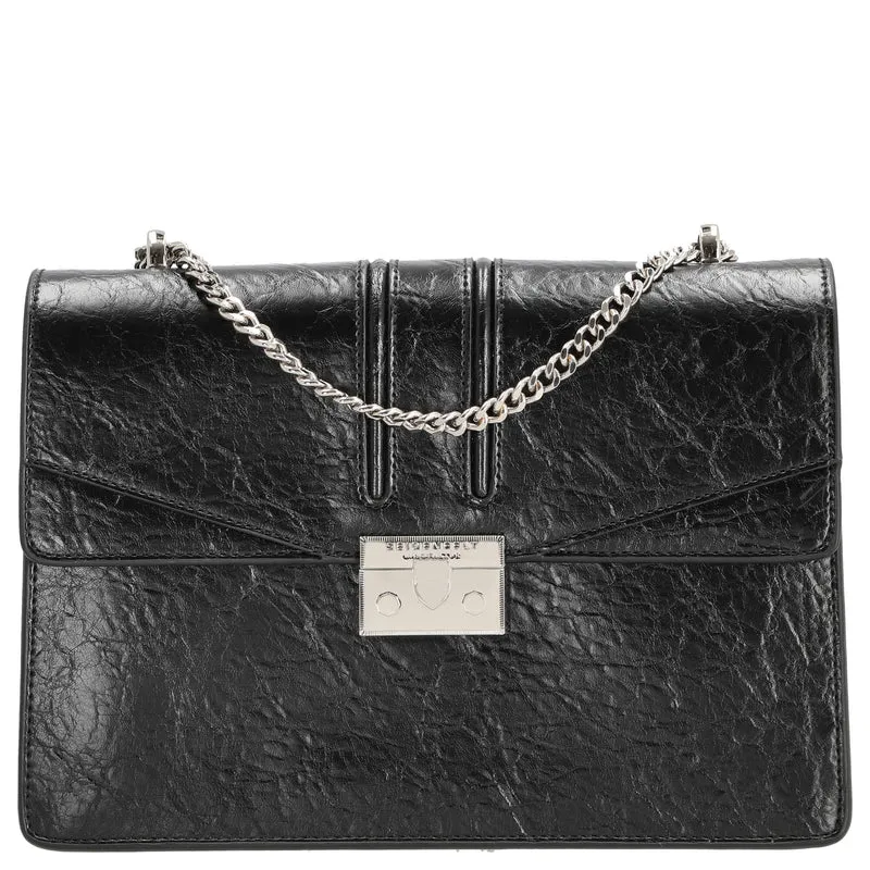 Seidenfelt Roros Big - Schultertasche 28 cm (glossy black)