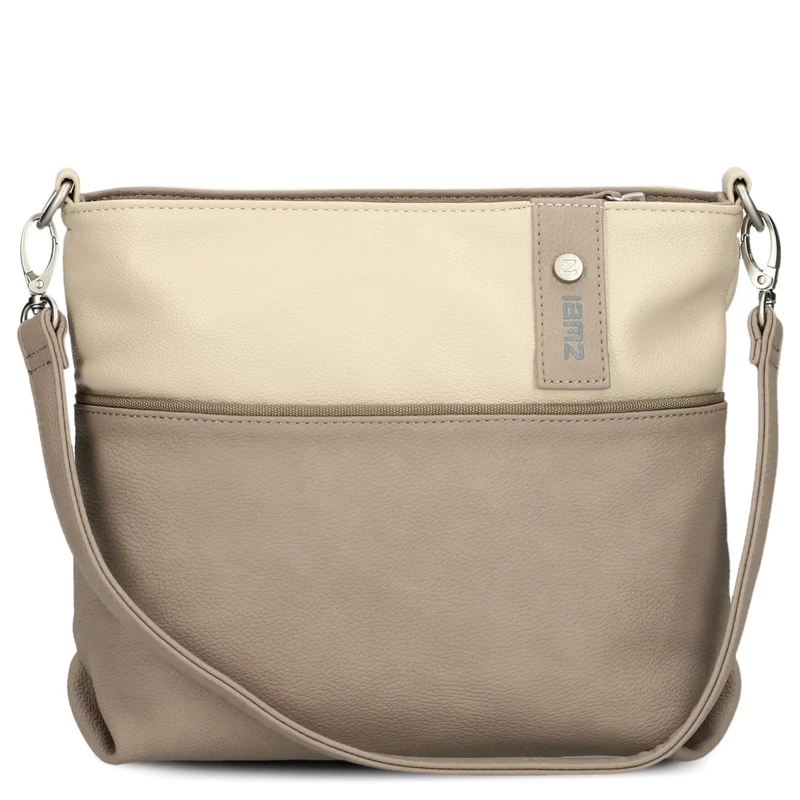 zwei Jana J8 - Schultertasche 27 cm (nubuk-cappuccino)