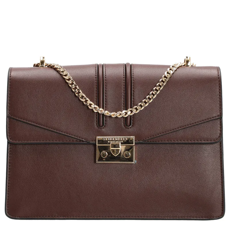 Seidenfelt Roros Big - Schultertasche 28 cm (oxblood/gold)
