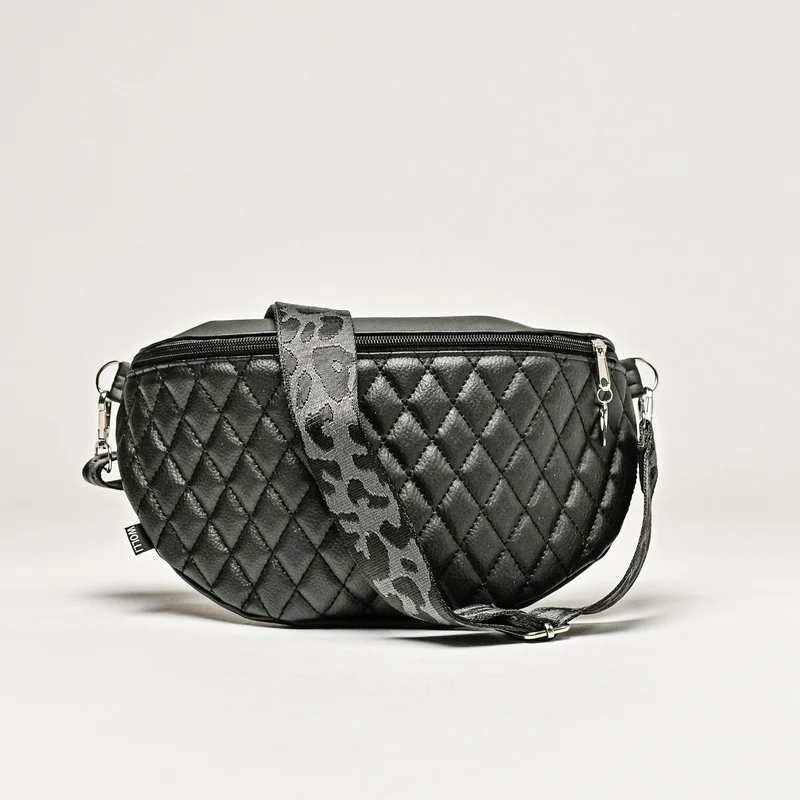 Bauchtasche schwarz Raute