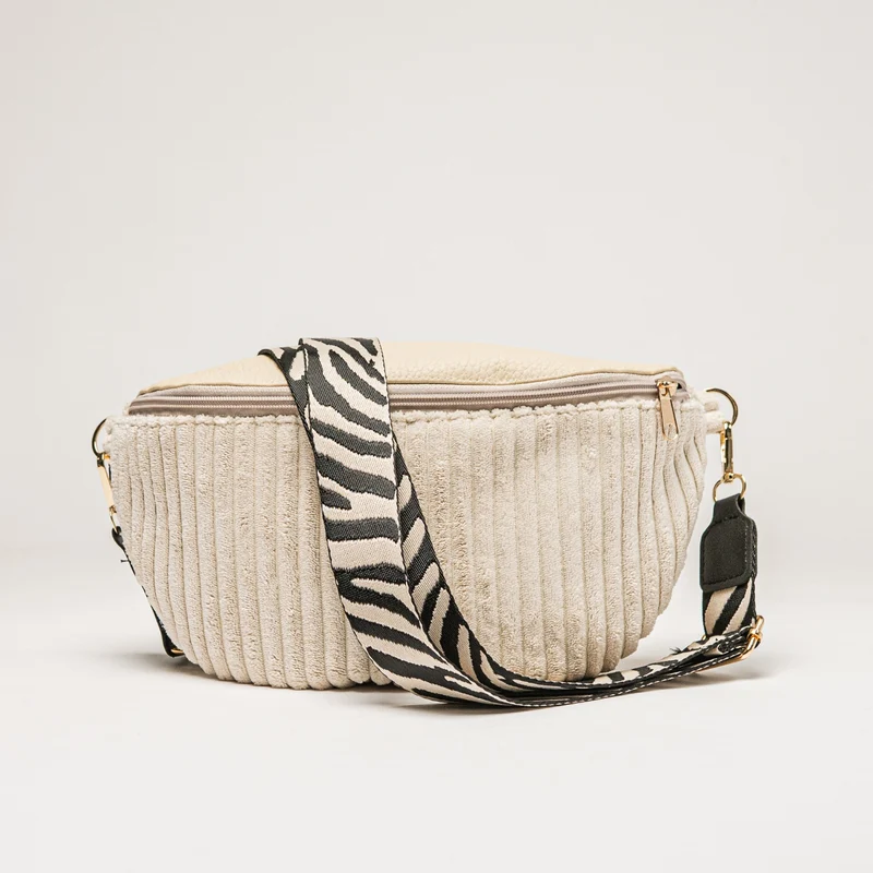 Bauchtasche beige Kord