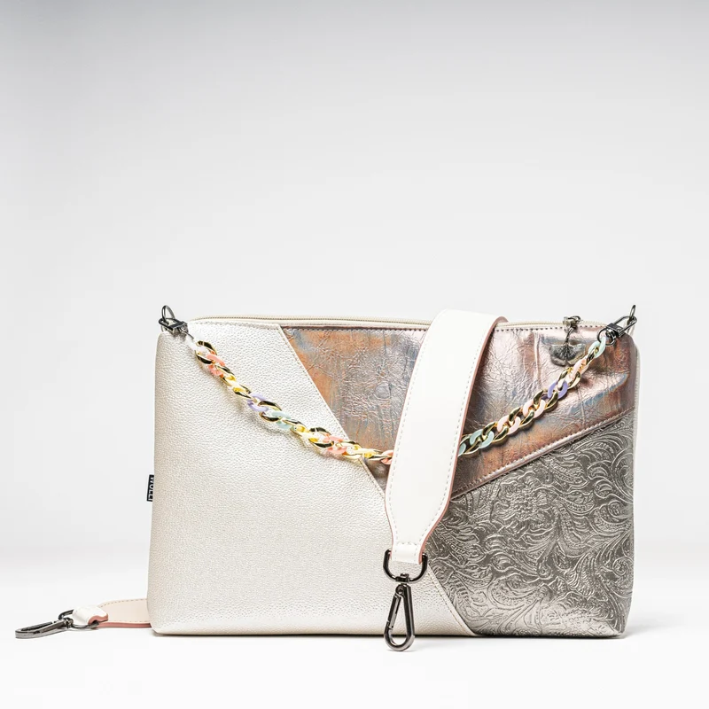 Mini-Cross-Body-Bag weiß schlamm