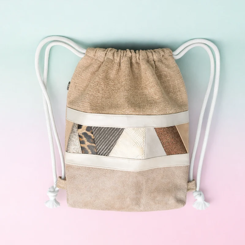 Rucksack beige gold