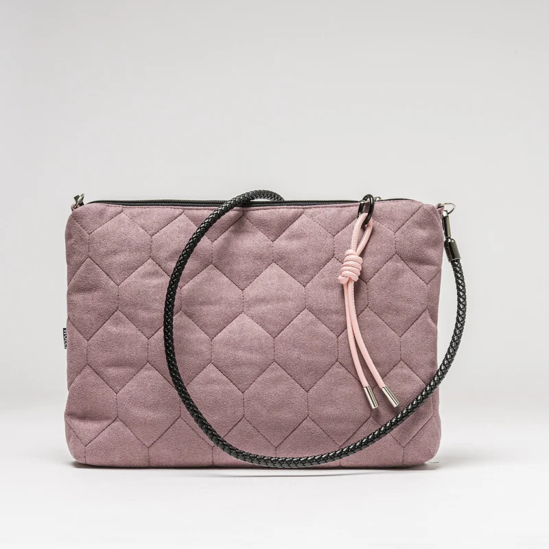 Mini-Cross Samt gesteppt lila